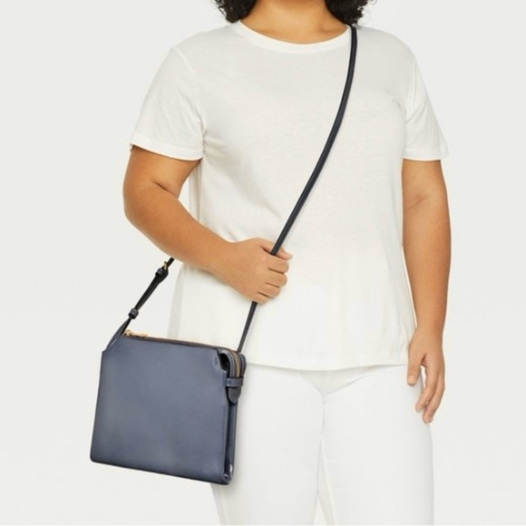 Crossbody Bag  Faux Leather Double Gusset - A New Day - Picture 2 of 8